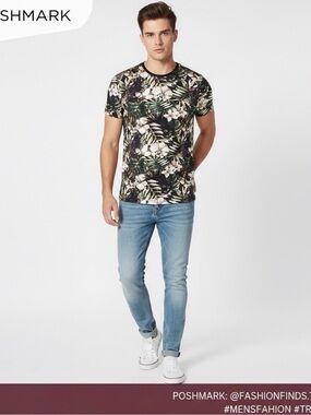 10 items for $20: SMOG Men’s Tropical Tee XL New With Tags Foliage Print